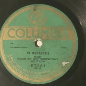 10" 78 RPM-Kwartet Instrumentowy Wojtkow-Pieszczotka/Na Werandzie/Columbia E7361 - Foto 1 di 4