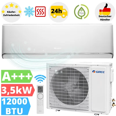 Gree Airy White Split Klimaanlage 12000BTU Klimagerät Ionisator Klima WLAN 3,5kW - Bild 1 von 4