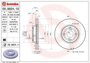 2x BREMBO Bremsscheibe 255mm für TOYOTA COROLLA (ZZE12, NDE12, ZDE12) 09.9824.10