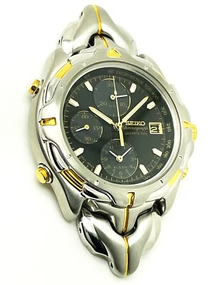 SEIKO PARTS MENS 7T32-6H39 NOT-WORKING SPORTS 100 ALARM CHRONO WATCH CASE SDWA26 - Image 1 of 4