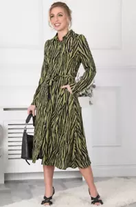 JOLIE MOI Shea Viscose Shirt Midi Dress Size 8 RRP £69 - Picture 1 of 3