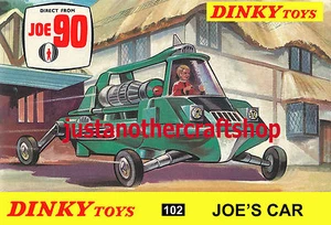 Dinky Toys 102 Joe's Car Joe 90 Gerry Anderson A4 Size Poster Leaflet Shop Sign  - Picture 1 of 1