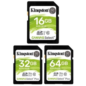 Kingston Canvas Select Plus 32GB 64GB SDHC SD Card Flash Memory CL10 UHS-I U1 - Picture 1 of 7