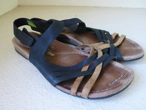 Sandalias Ahnu para mujer 7 negras marrones cuero correa ajustable verano zapatos de playa - Imagen 1 de 14