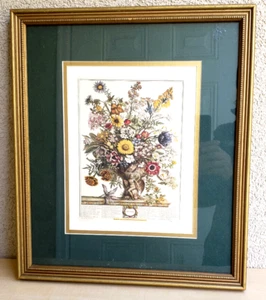 Vintage September Flowers Art Print from 12 MONTH OF FLOWERS Paintings by Flemi - Picture 1 of 9