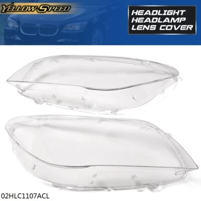 Par de cubiertas de lente de faro aptas para BMW F01 F02 740i 740Li 750i 750Li 09-15 Foto 1 de 4