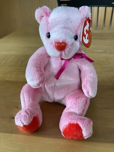 Ty Beanie Baby Babys ROMANTIK Valentinstag rosa Bär neu mit Etikett - Bild 1 von 9