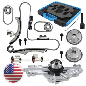 Timing Chain Kit Water Pump Camshaft Gear For Mazda CX-9 GT Lincoln MKX 3.5 3.7L - Picture 1 of 15