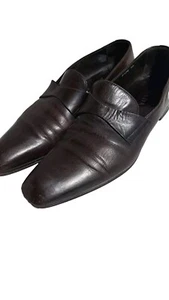 Authentic Prada Milano Brown Leather Penny Loafers Mens USA 11 Standard - Picture 1 of 9
