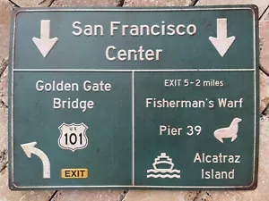 Blechschild San Francisco USA geprägt 58cm Straßenschild Biker retro Deko Diner - Bild 1 von 3