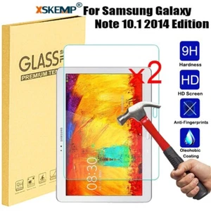 2Pcs Samsung Note 10.1 2014 P600 P605 TEMPERED GLASS Screen Protector Ultra Slim - Picture 1 of 14