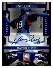 Martin Perez 2010  Donruss Elite Extra Edition Signature Aspirations  Auto