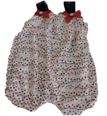 Little Lass Patriótico Conjunto de Una Pieza Patriótico Bebé Niña 6M Verano Mameluco Arcos Foto 1 de 4