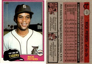 Rick Peters 1981 Topps Baseball 177  Detroit Tigers