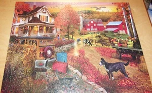 Jigsaw Puzzle 1000 pieces VERMONT CHRISTMAS CO Interlocking FARM SCENE - Picture 1 of 9