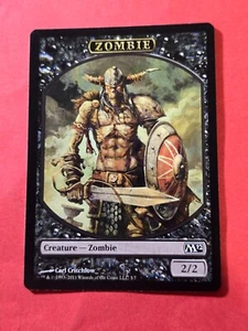 2011 Magic The Gathering Magic 2012 Tokens #3 Zombie, C, NF, Blk, cd2 - Picture 1 of 3
