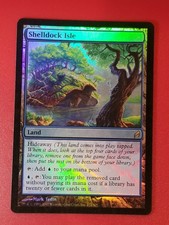 2007 Magic the Gathering MTG Lorwyn FOIL Shelldock Isle NM Rare Land blue mill