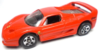 Hot Wheels Ferrari F50 1999 rojo fundido a presión 1:64 coche de 2 5/8" con llantas plateadas Foto 1 de 4