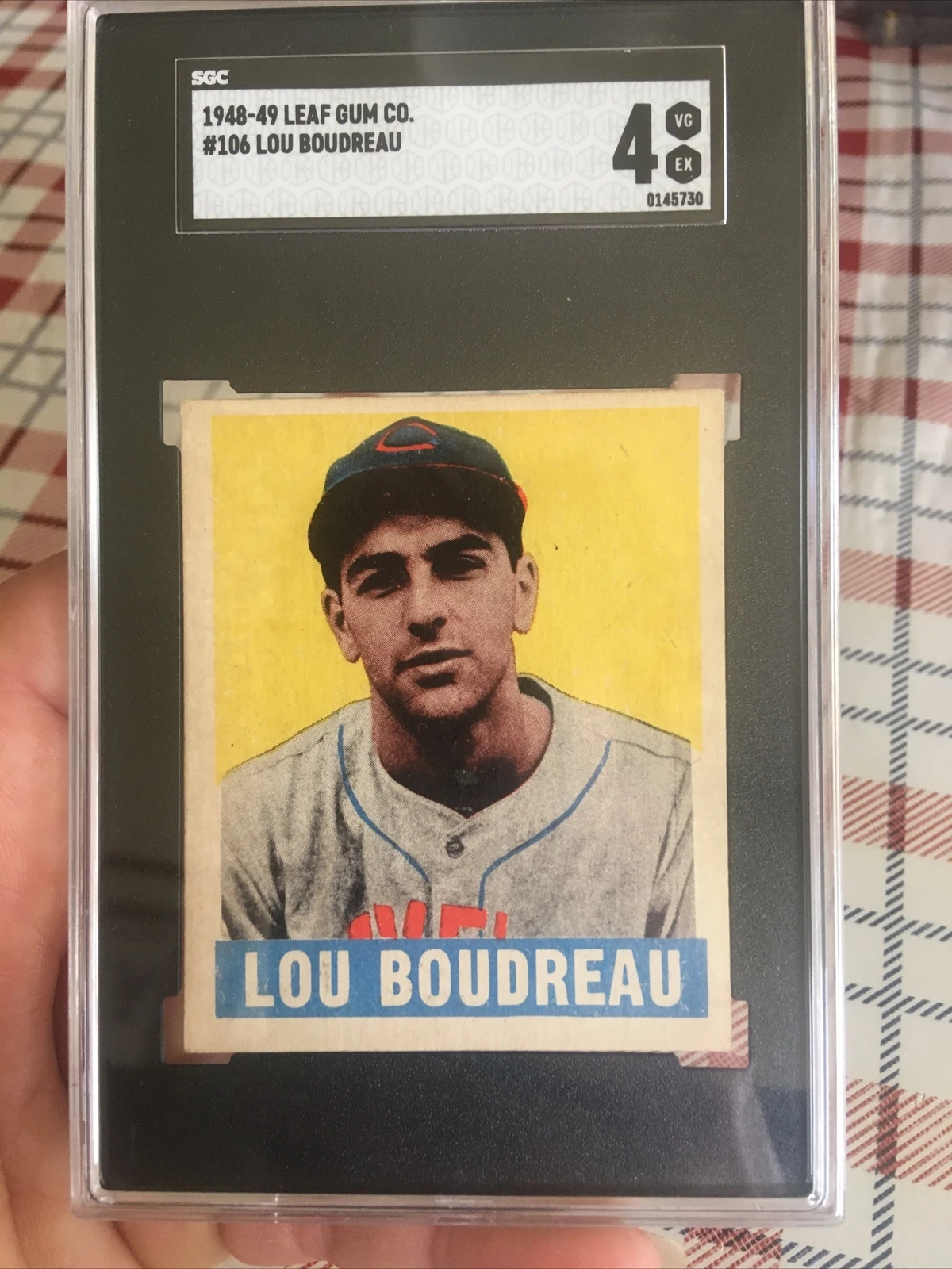 1948 Leaf #106 Lou Boudreau SGC VG-EX 4 Indians HOF Centered Blazer🔥🔥