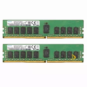 Samsung 2x 16GB 1Rx4 PC4-19200 DDR4 2400Mhz DIMM ECC SERVER Memory RAM 288Pin && - Picture 1 of 5