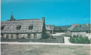 Fort Michilimackinac   Interior View 4 Buildings   Mackinaw City  MI   Postcard - Picture 1 of 2