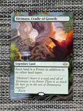Yavimaya, Cradle of Growth MTG Modern Horizons Hand Painted Altered Extended Art