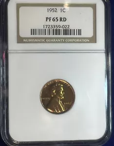 1952 Lincoln Proof NGC PF65 RD RED - Picture 1 of 2