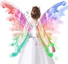 Electric Fairy Wings for Girls, Light Up Moving Butterfly Wings with LED Lights
