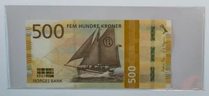 Norway 2018 Stavanger Ship, Banknote 500 Kroner, Norges Bank, Kronesedlerne, Sea - Picture 1 of 6