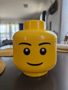 Yellow Lego Guy Head Carrying Storage Case Container 2018 - Picture 1 of 5