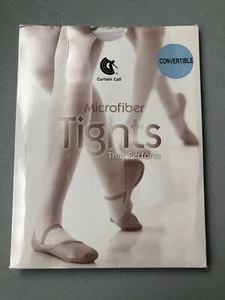 Curtain Call Microfiber Convertible Tights BLACK - size Child Large 8-14 - NEW - Picture 1 of 3