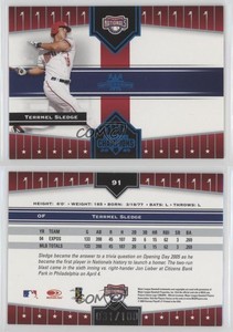 2005 Donruss Champions Blue Impressions /100 Terrmel Sledge #91