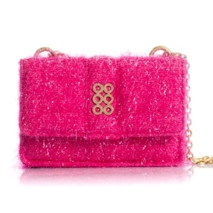 NWT Kooreloo X Amanda Uprichard Pink Robin Crossbody Purse Bag Glam Designer - Picture 1 of 14