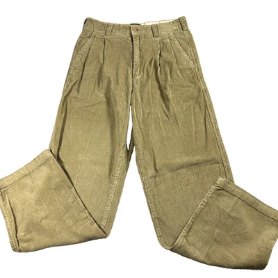 Pantalones de pana Cambridge Classics para hombre 30x30 marrón tostado plisado recto vintage Foto 1 de 4