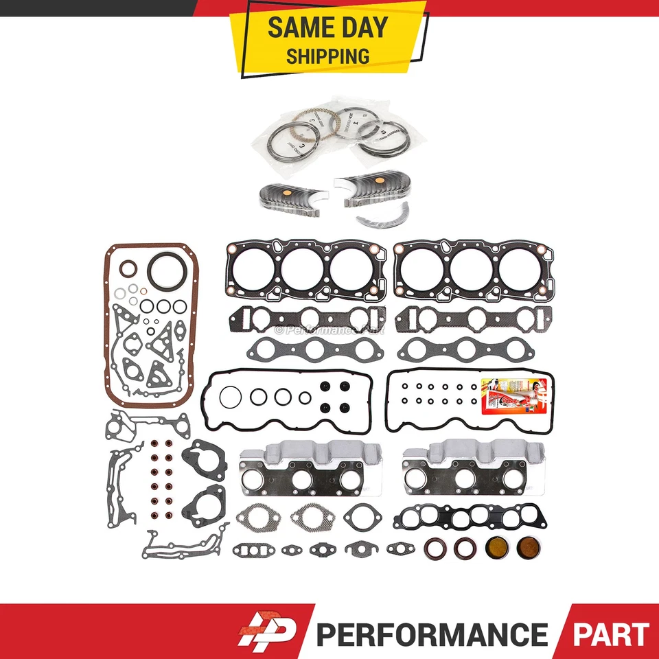 Juego completo de juntas rodamientos anillos aptos para 88-00 Chrysler Dodge Mitsubishi Plymouth 6G72 Foto 1 de 4