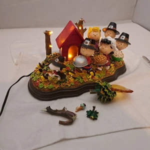 Danbury Mint Peanut Gang "A Time To Give Thanks" beleuchtete Skulptur Teile Reparatur - Bild 1 von 17