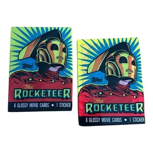 Vintage Topps Disney The Rocketeer Glossy Trading Cards Two Packs Sealed - Picture 1 of 4