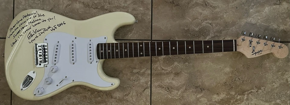 Ed King Lynyrd Skynyrd Signed Autograph Guitar BAS Certified W Sweet Home Lyrics - Image 1 of 4