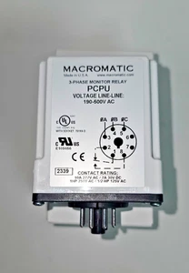 MACROMATIC PCPU Phasenwächterrelais, 190-500VAC NEU - Bild 1 von 2