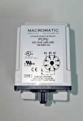 MACROMATIC PCPU Phase Monitor Relay, 190-500VAC NEW - Image 1 of 2