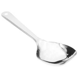 Pala de hielo de acero inoxidable cuchara de sopa coreana fondo plano buffet profundo para servir - Imagen 1 de 12