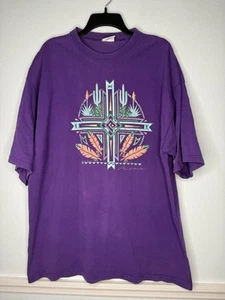 Vintage Santee Arizona T-Shirt Aztec Southwestern Desert Purple XL Made In USA - Bild 1 von 5