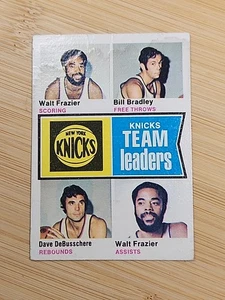 1974-75 Topps Knicks Leaders #93 Frazier Bradley DeBusschere HOF Vintage - Picture 1 of 2