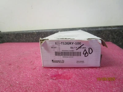 Qty (80) Automation Direct Konnect-IT Terminal Blocks Gray 20Amp 12AWG KN-T12GRY - Image 1 of 4
