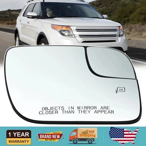 New Heated Side Mirror Passenger Glass Side for Ford Explorer 2011-2018 2019 - Picture 1 of 9