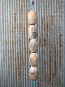 5 Old Fish Net Floats 27 Inches Long Fishing Buoys Bouys Tiki Hut Bar -(SF681) - Picture 1 of 4