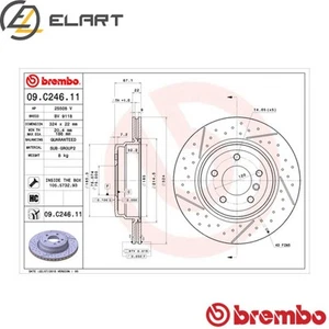 2x BRAKE DISC 09.C246.11 FOR BMW 3/E91/Convertible/E90/E92 N52B30A/BF/AFA 3.0L - Picture 1 of 7