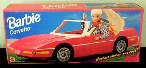 1995 Vintage Mattel Barbie Pink Corvette - Open Box - Never played with  READ - Picture 1 of 2