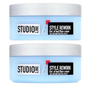 L’oreal Studio Line Style Rework Out Of Bed Fibre Cream | 2 x 150ML | - Picture 1 of 1