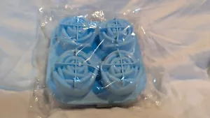 3D Rose Ice Molds 2.5 Inch, Large Ice Cube Trays, Make 4 Giant Cute - Picture 1 of 2